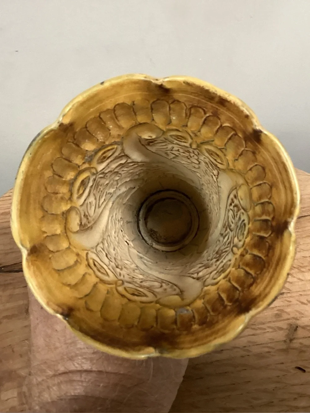 🟡 Vintage - Solid Brass Painted Vase - Candle Holder - Decor Piece - Unique